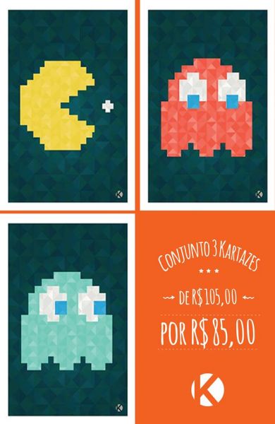 Conjunto Pac Man - 3 Peças